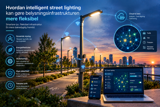 Hvordan intelligent street lighting kan gøre belysningsinfrastrukturen mere fleksibel
